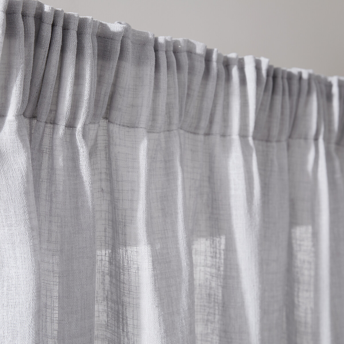 Nyong Voile Panel with Pencil Pleat and Wave grey, LA REDOUTE INTERIEURS