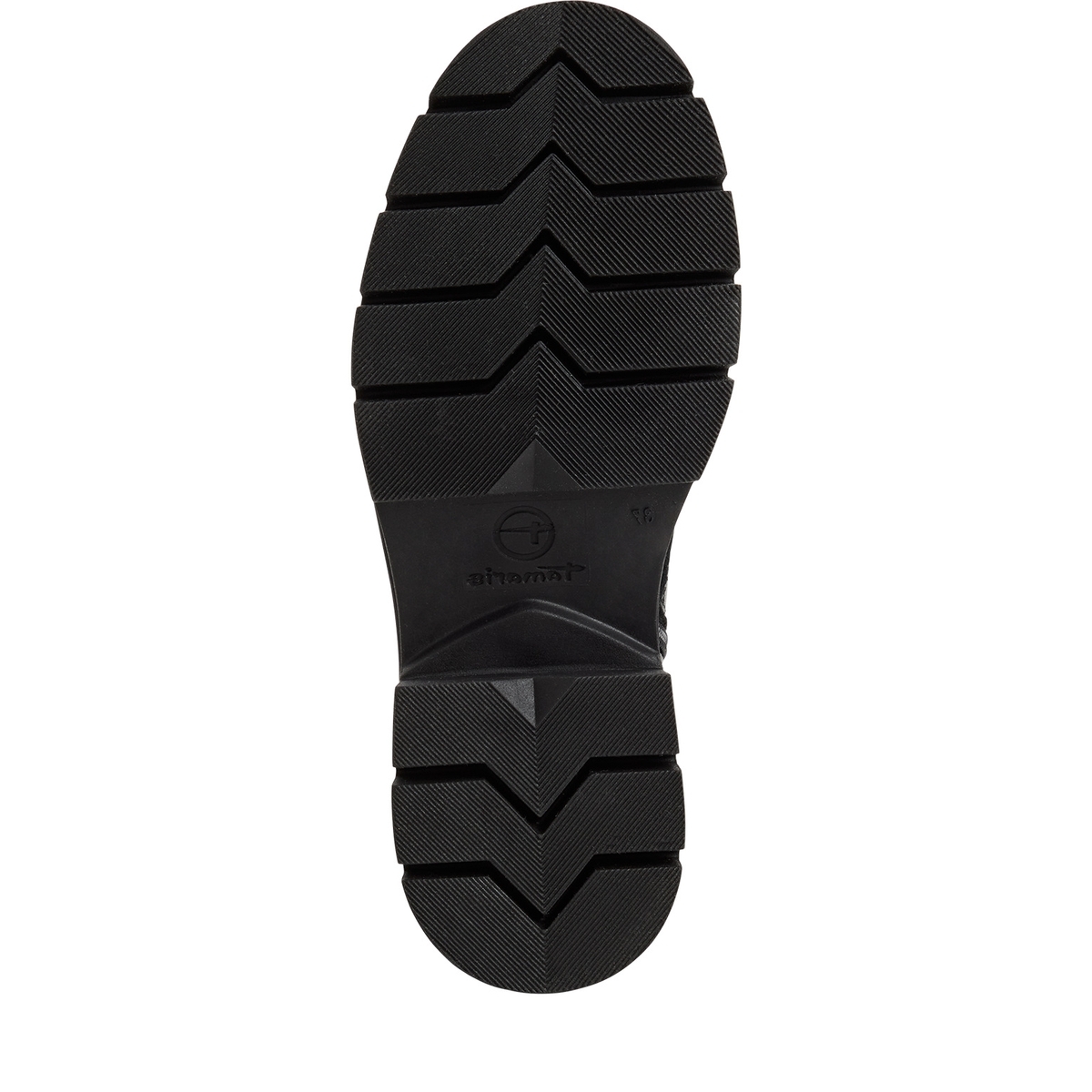 Bottine en cuir noir cuir, TAMARIS