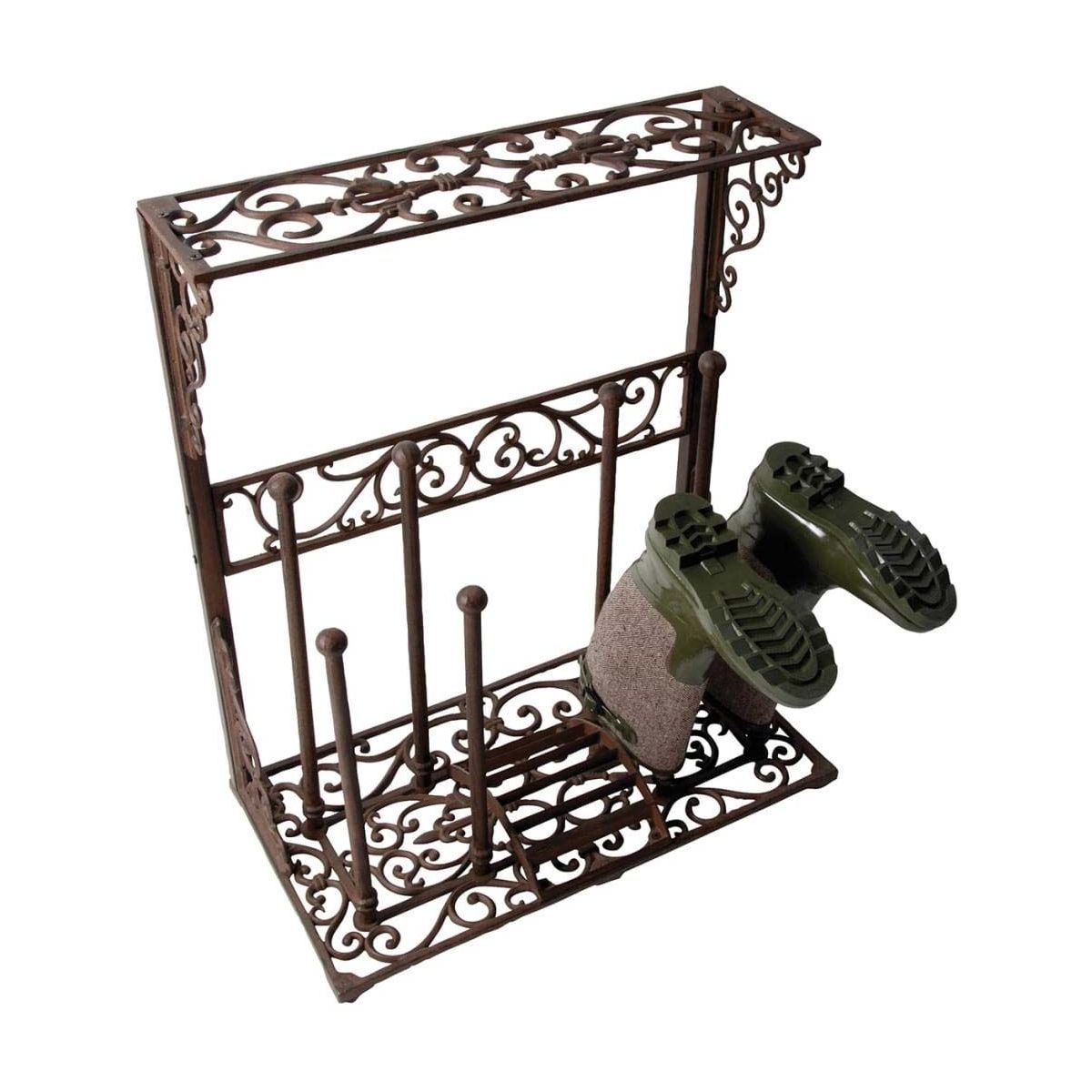 Porte bottes de jardin en fonte 4 paires with_storage, BEST FOR BOOTS