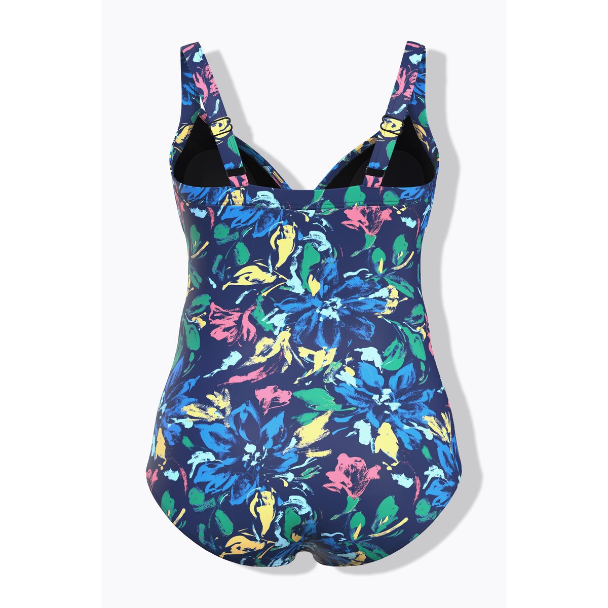 Maillot de bain à bonnets souples. Décolleté marine, ULLA POPKEN