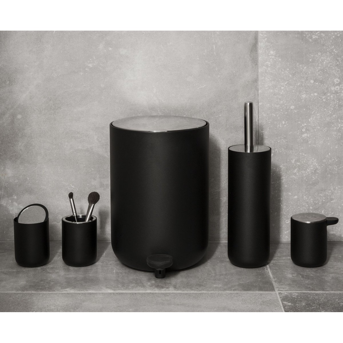 Poubelle à Pédale 7 L pour salle de bains Norm Bath noir, AUDO COPENHAGEN