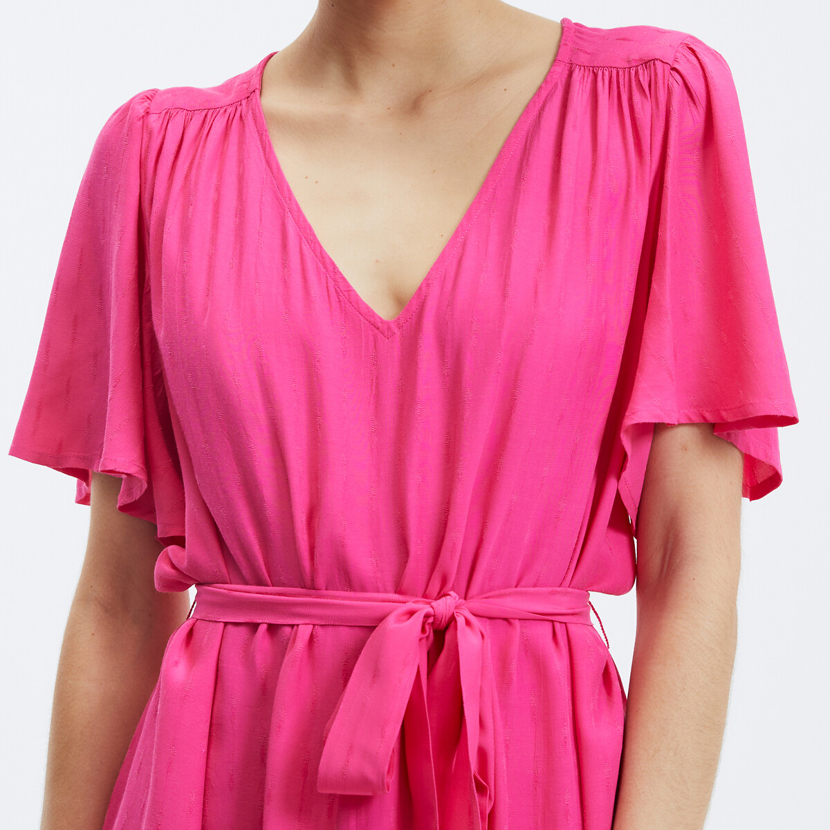 Tie-Waist Mini Dress pink, VILA