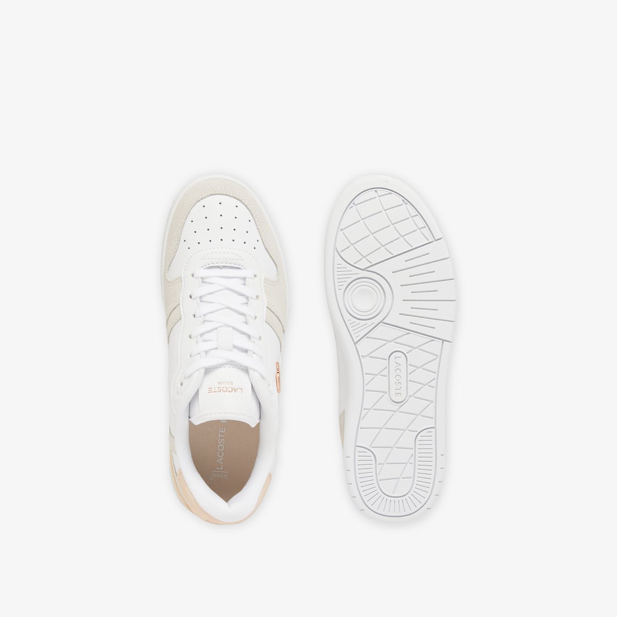 Sneakers T-Clip Set femme en cuir blanc-1y9, LACOSTE