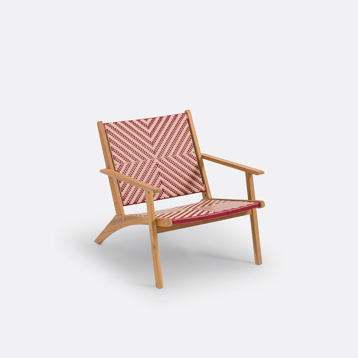 Fauteuil bas de jardin, Balia beige/rouge, LA REDOUTE INTERIEURS