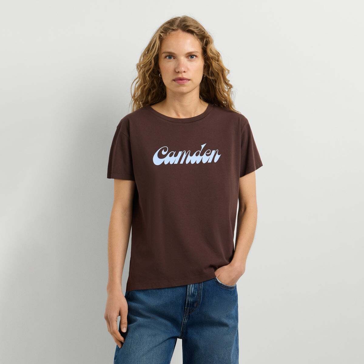 T-Shirt Avec Imprimé Graphique brun de trail, PEPE JEANS