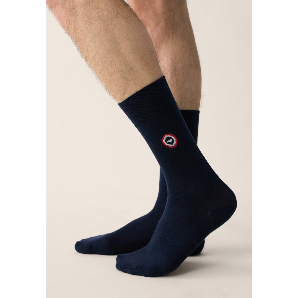 Lot de 2 chaussettes en coton Robuste fier comme un slip marine, LE SLIP FRANCAIS