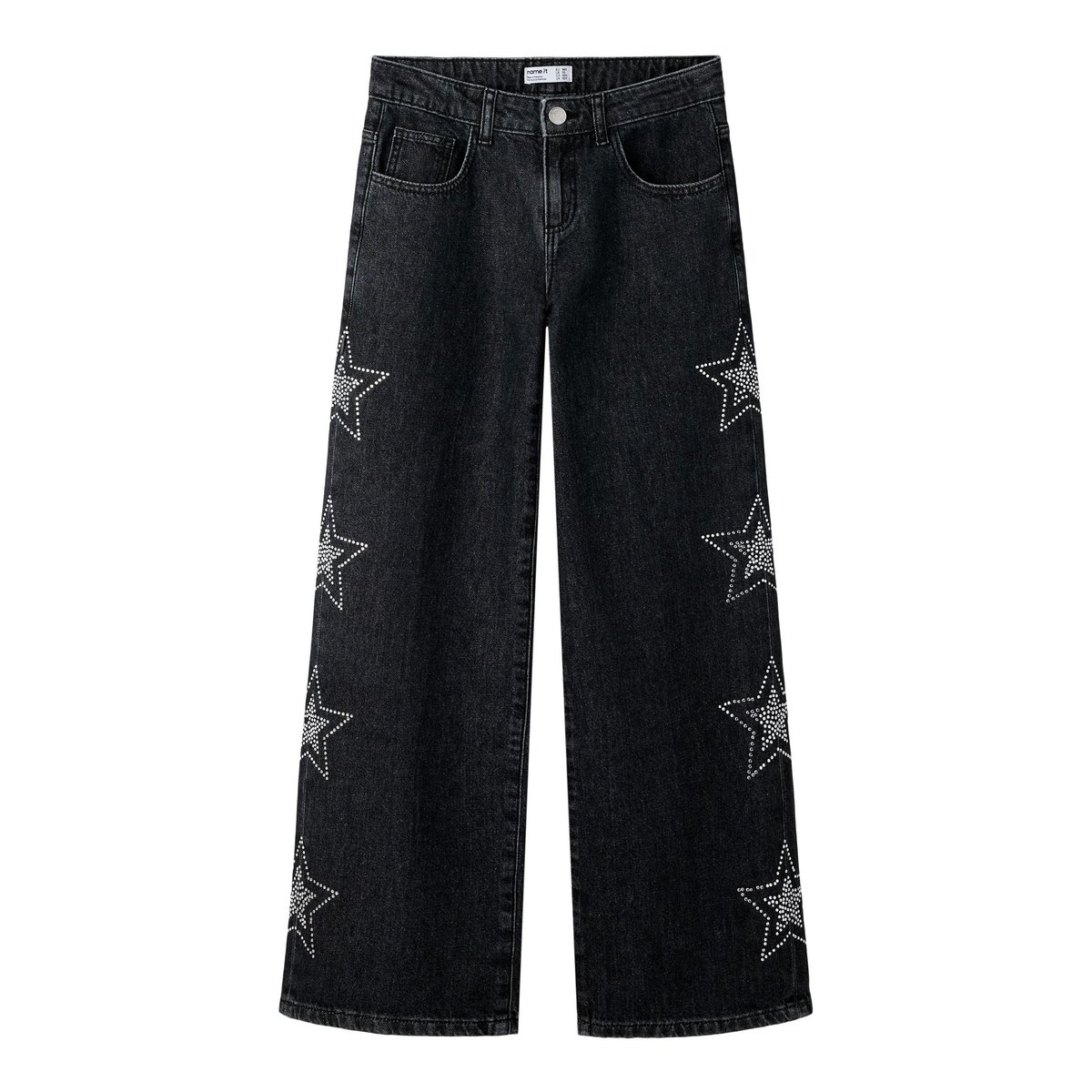 Jean À Coupe Ample gris - dark grey denim1, NAME IT