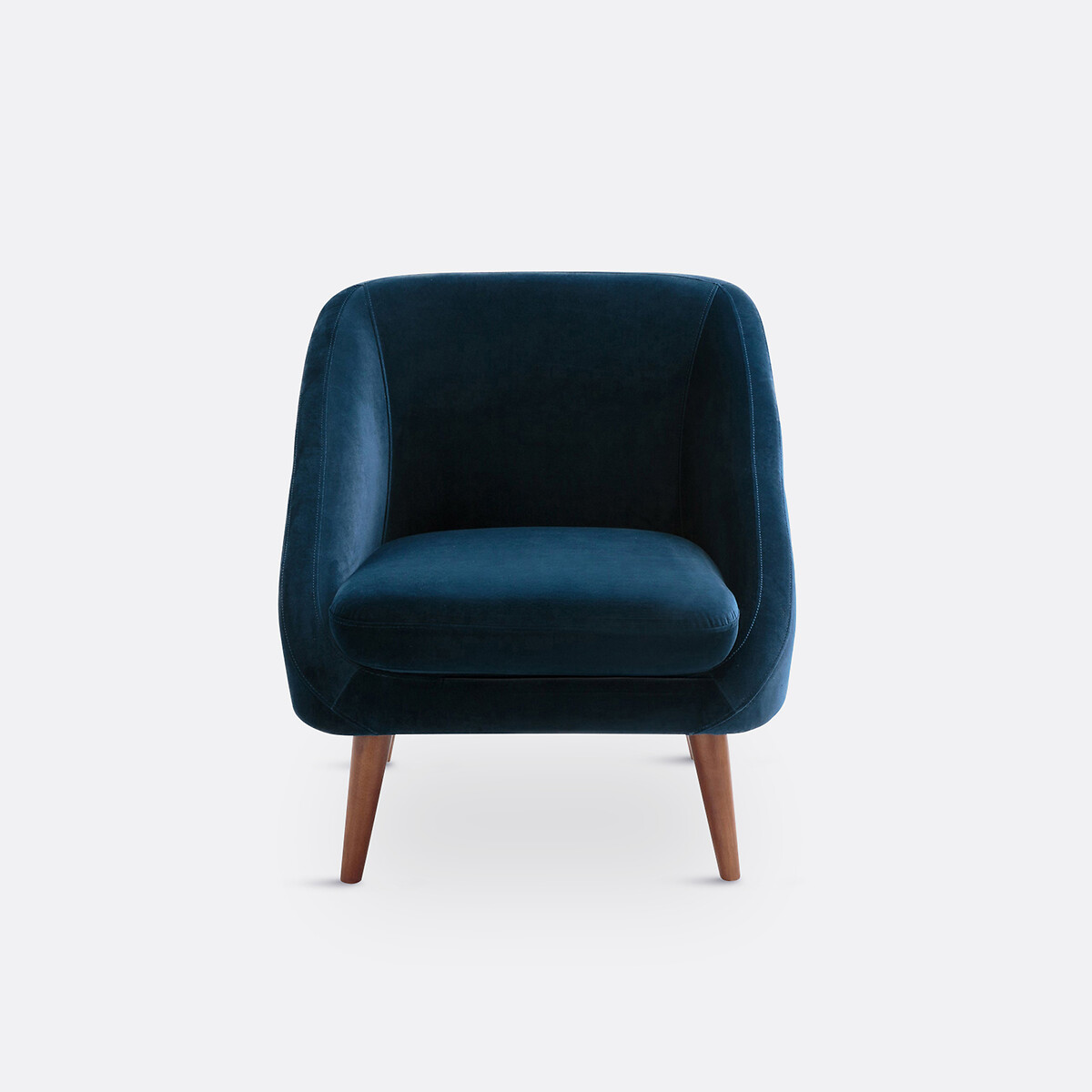 Fauteuil velours, Séméon bleu de prusse, LA REDOUTE INTERIEURS