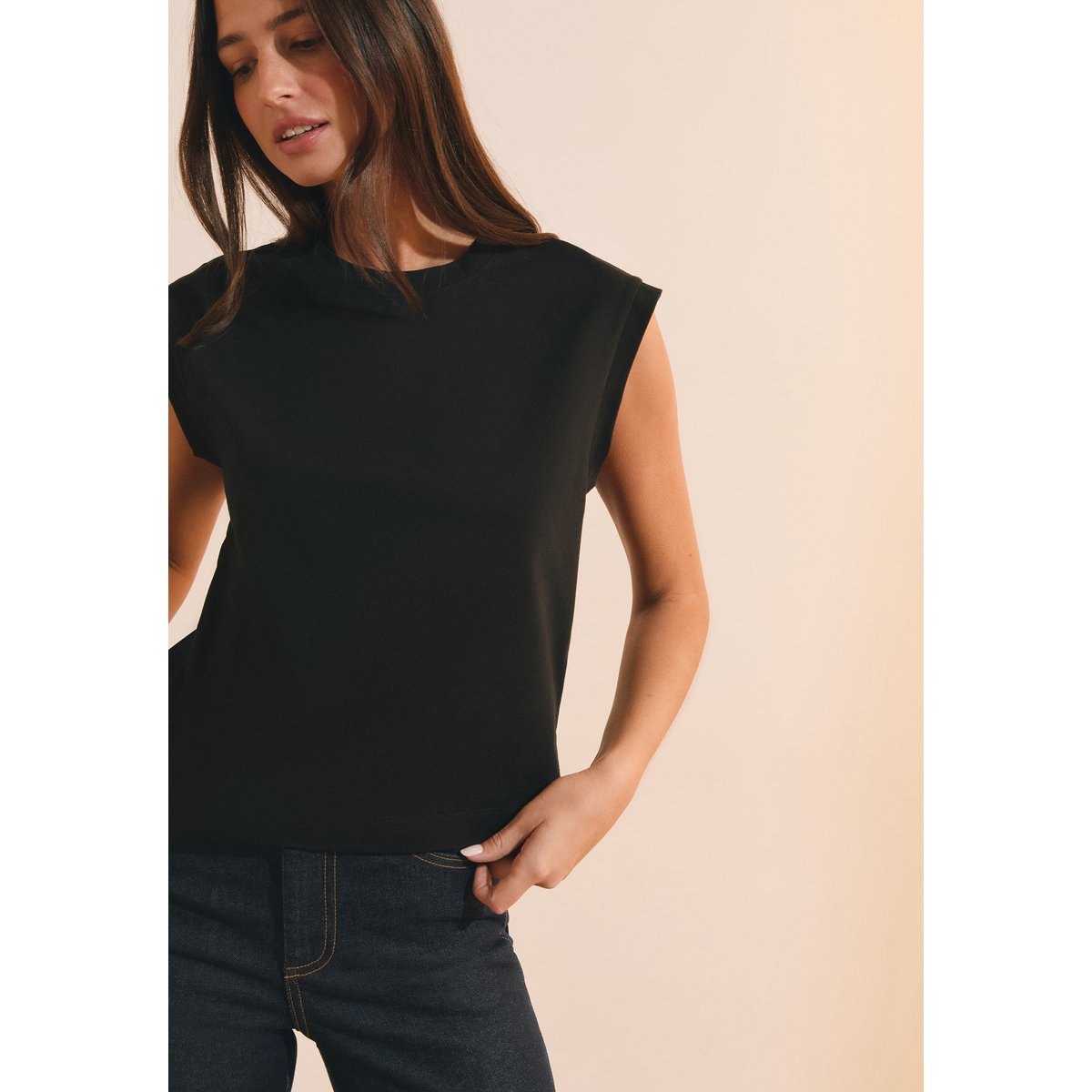 T-shirt sans manches en coton ANTOINE TS noir, ETAM