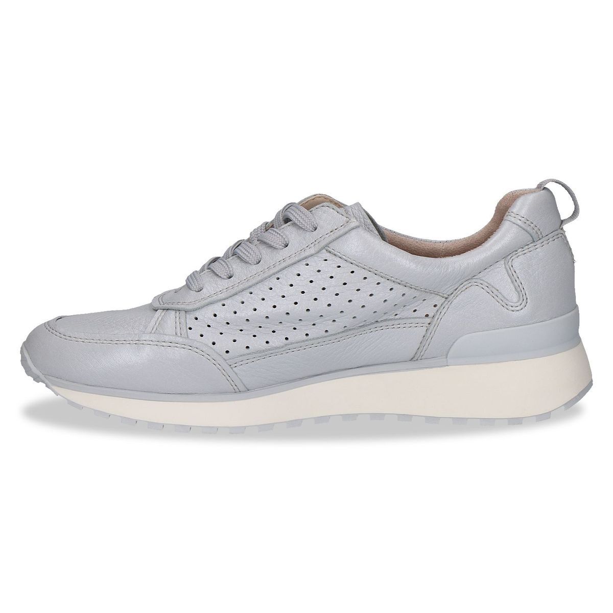 Basket en cuir bleu d'azur fauve, CAPRICE