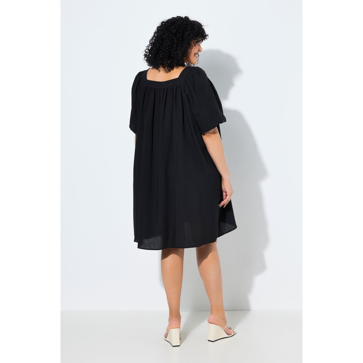 Robe coupe évasée noir, ULLA POPKEN