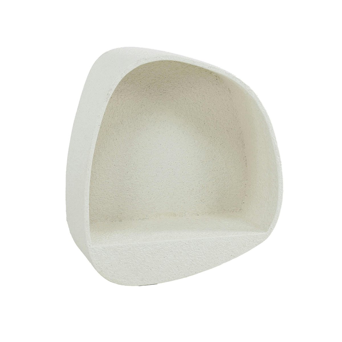 Etagère murale blanche en marbre composite forme organique 49 cm TAJ blanc, PIER IMPORT