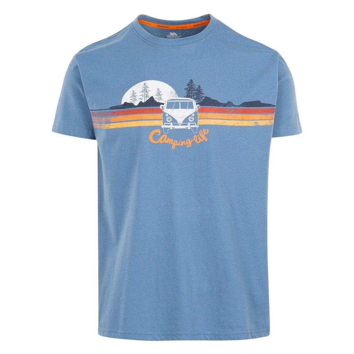 T-shirt manches courtes motif/style imprimé graphique CROMER denim, TRESPASS