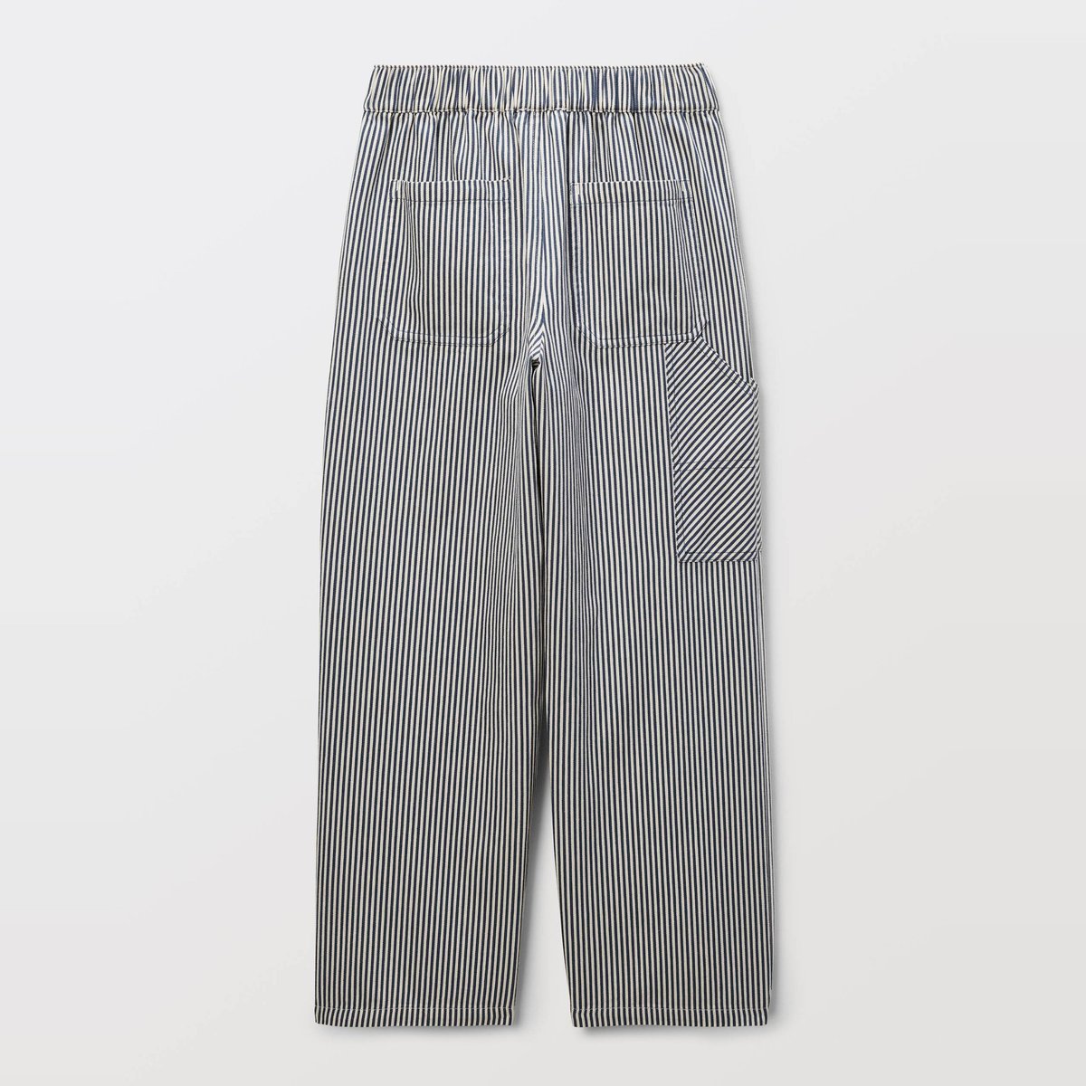 Pantalon cargo élastiqué rayé en 100% coton mistral, MONOPRIX