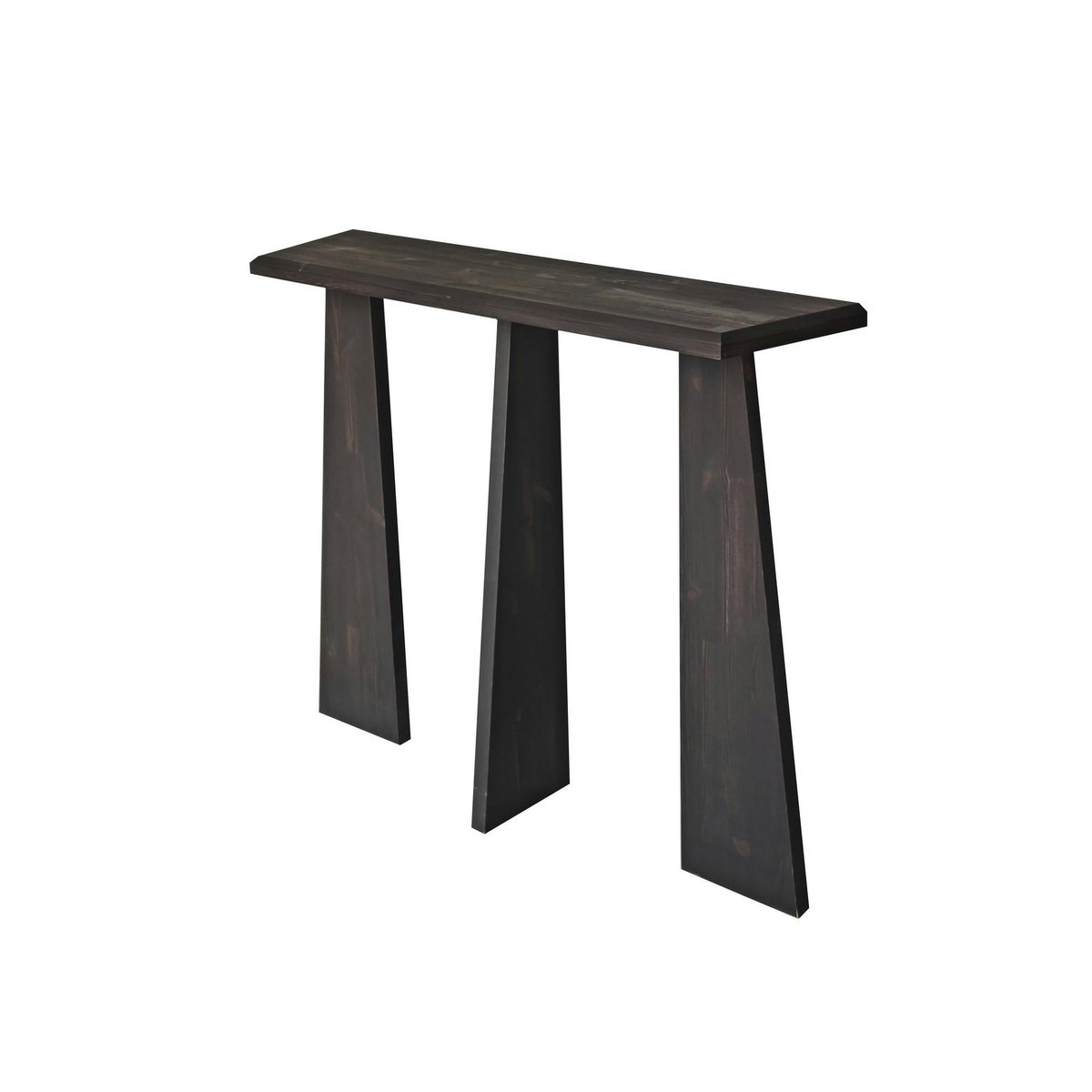 Console d'entrée en bois, 3 pieds SITIA anthracite, PIER IMPORT