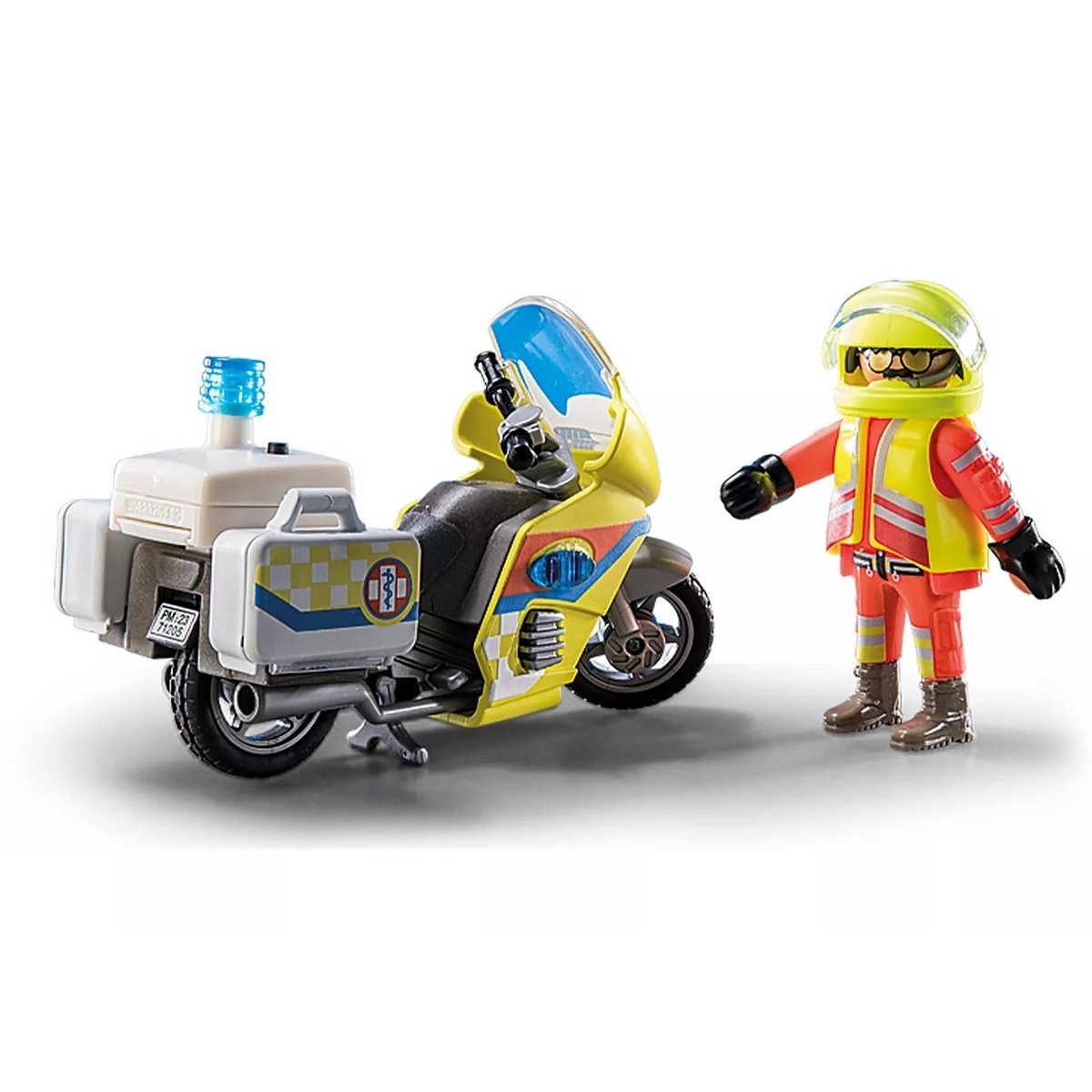 City Life Urgentiste avec moto et effet lumineux multicolore, PLAYMOBIL