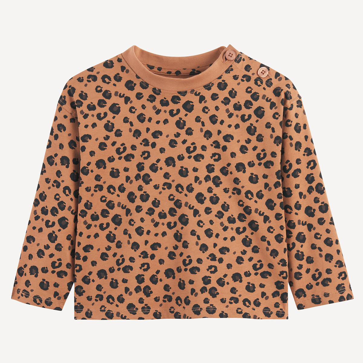 T-shirt manches longues imprimé léopard imprimé léopard, LA REDOUTE COLLECTIONS