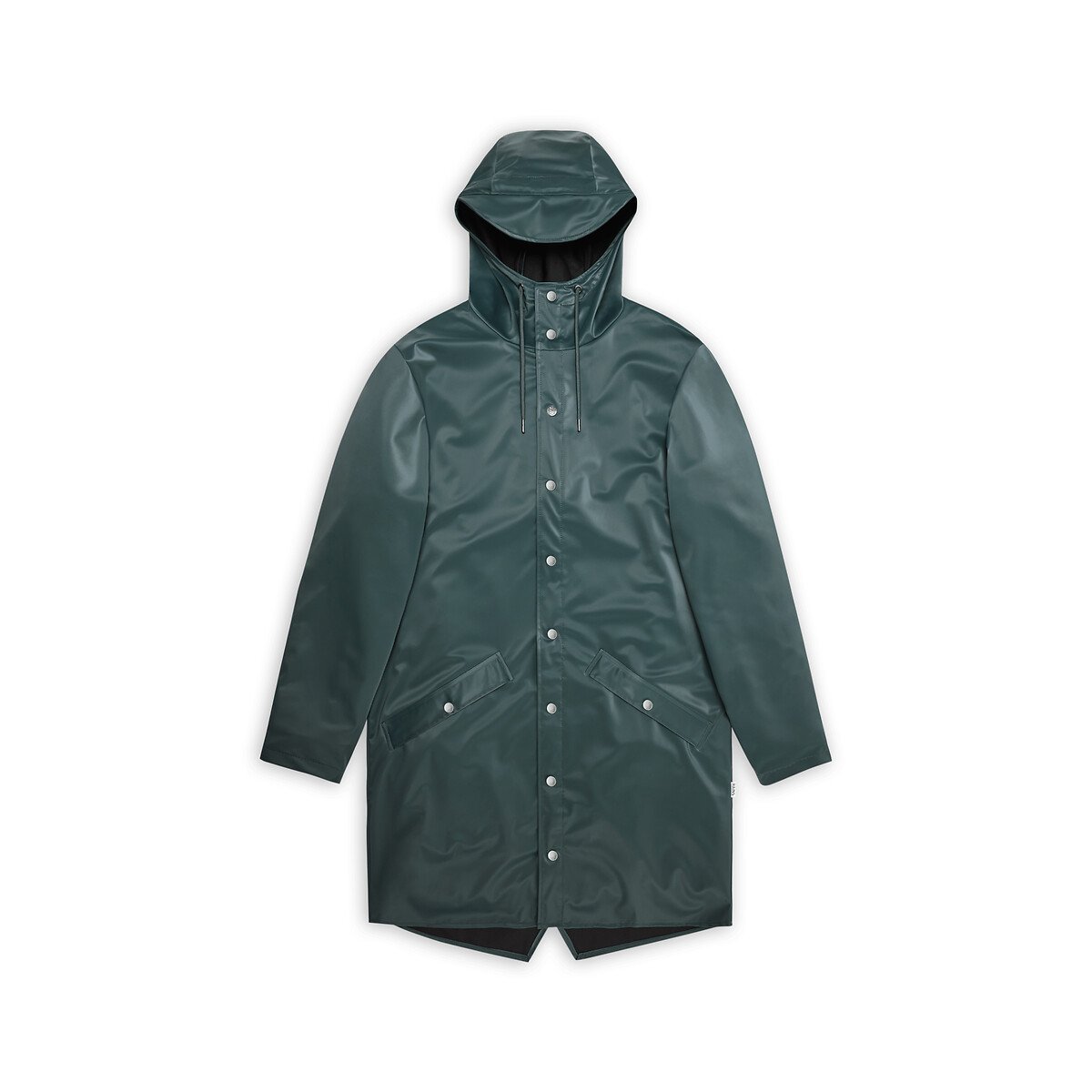Giacca impermeabile con cappuccio, unisex, MI-LONG JACKET blu scuro, RAINS