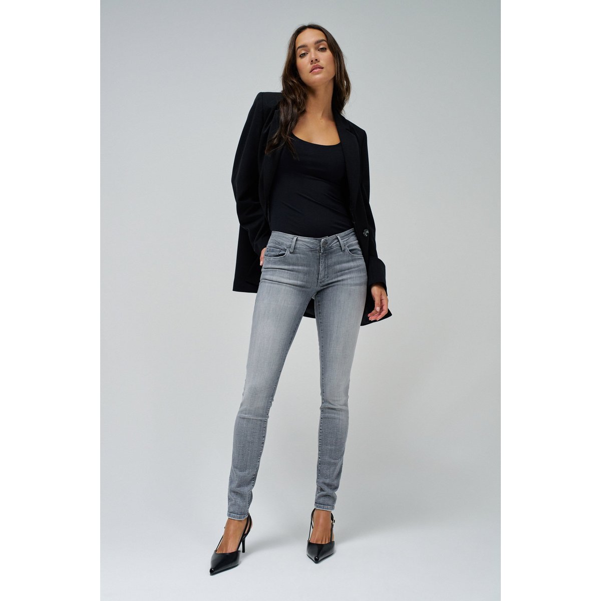 JEAN WONDER PUSH UP SKINNY gris, SALSA JEANS