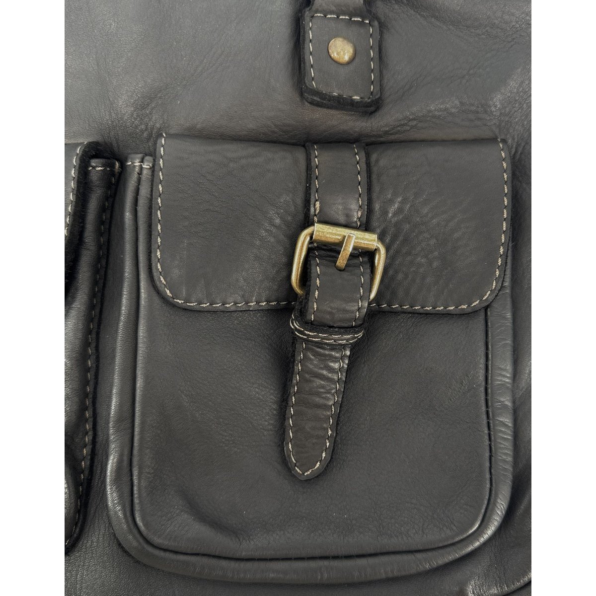 Sac à main en cuir vintage JENNER noir, OH MY BAG