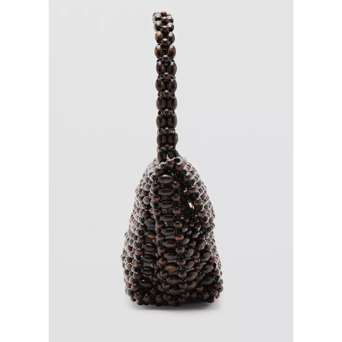 Sac porté main fibre naturelle chocolat, MANGO
