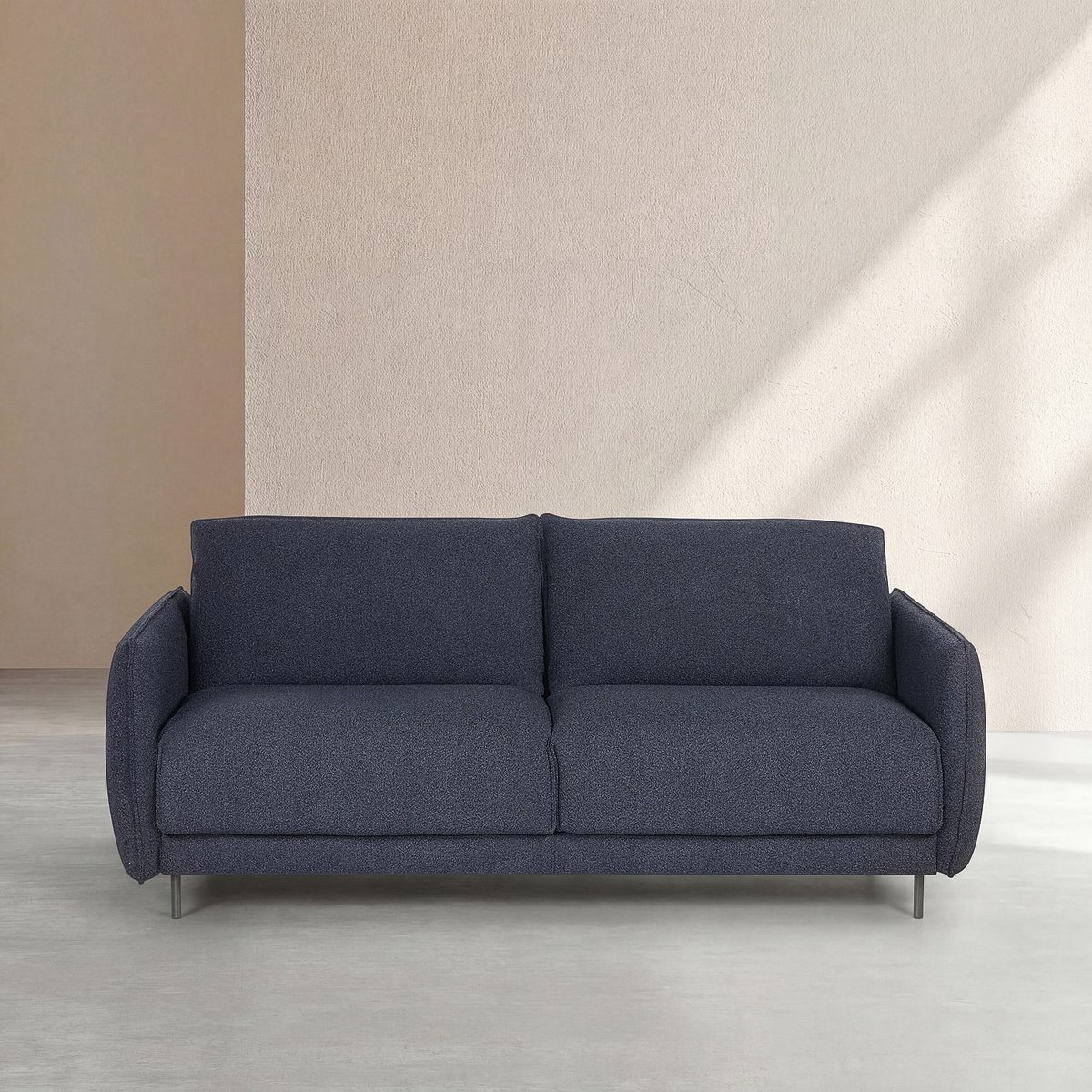 Canapé convertible - Matelas en mousse 13 cm - Tissu Tolfa MILANO ll bleu, HABITAT