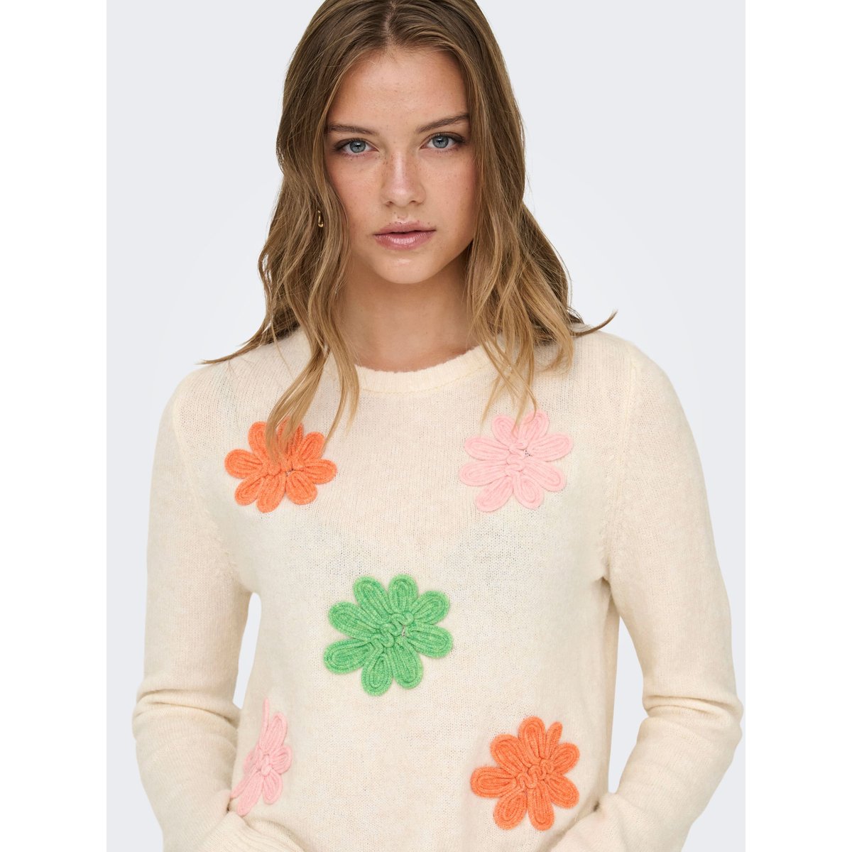 Pull En Maille blanche - baby's breath, ONLY