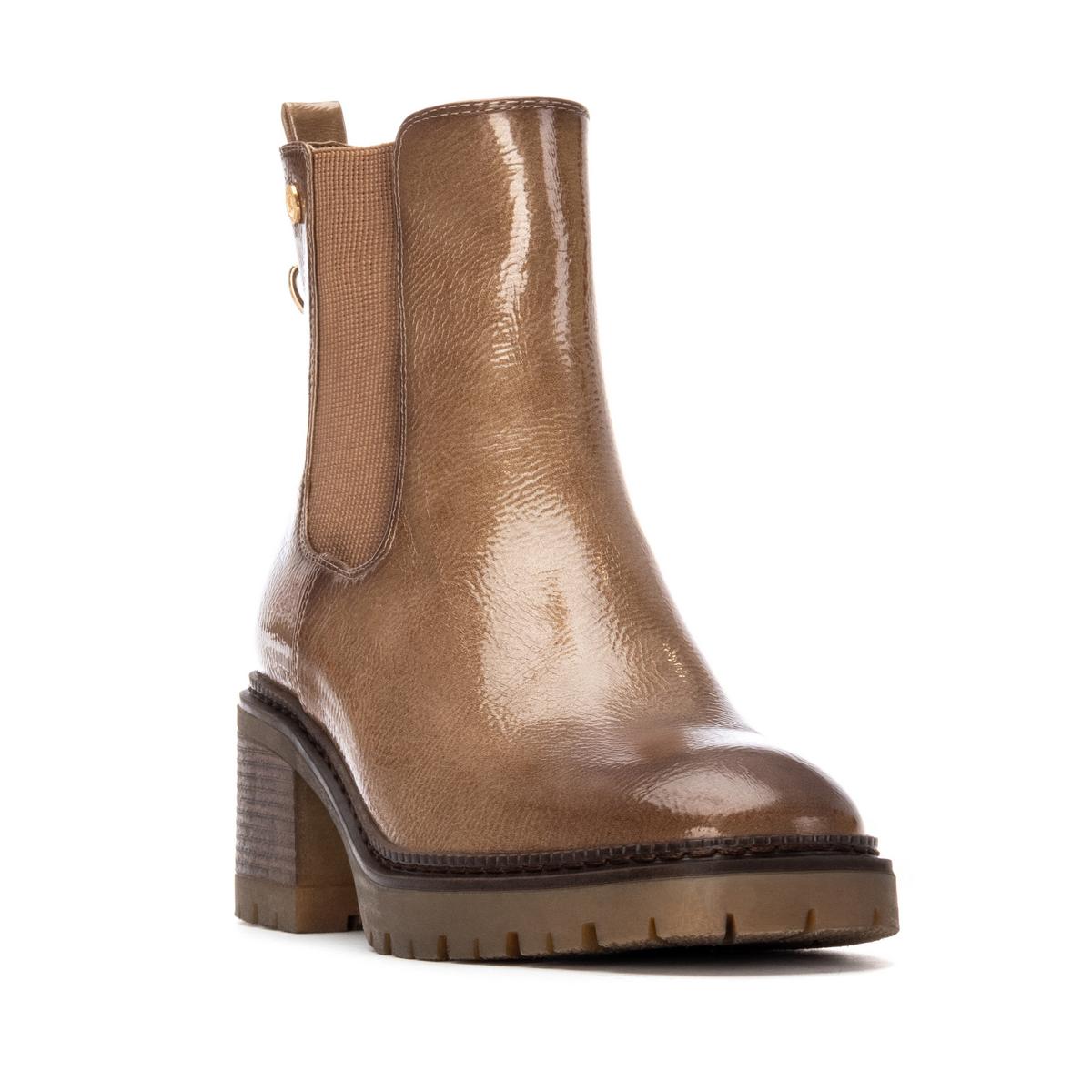Bottine Chelsea Talon Décontractée Fermeture éclair beige, XTI