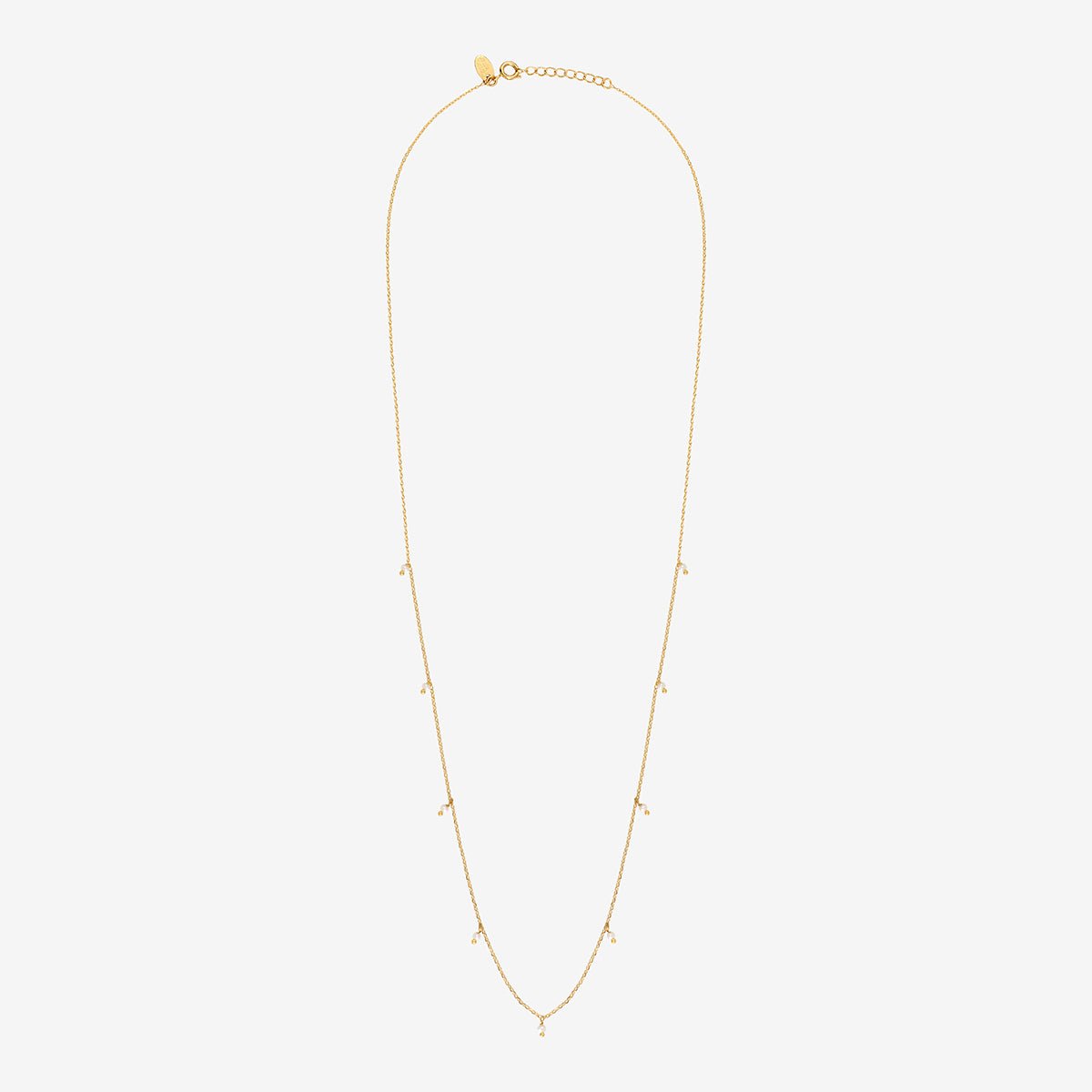 Collier doré perle de culture blanche long - milady blanc, CAROLINE NAJMAN