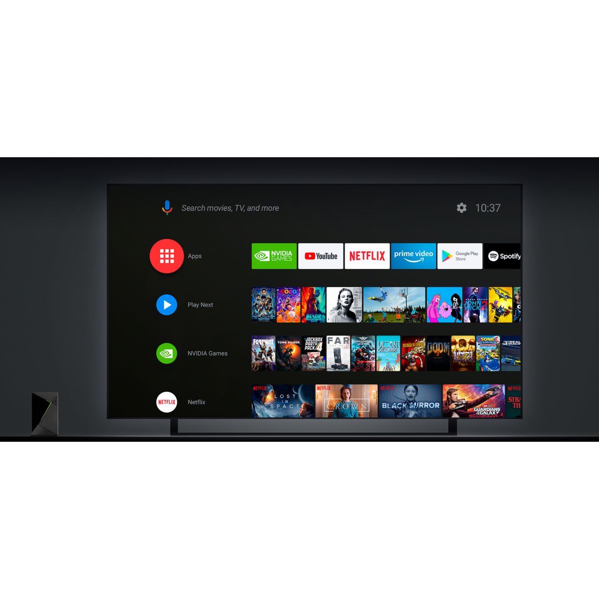 Passerelle multimédia Shield TV Pro couleur unique, NVIDIA