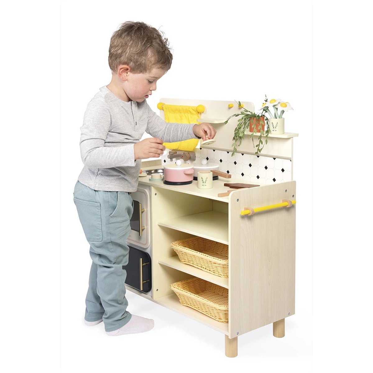 Grande Cuisine Enfant En Bois Mamie Soleil multicolore, JANOD