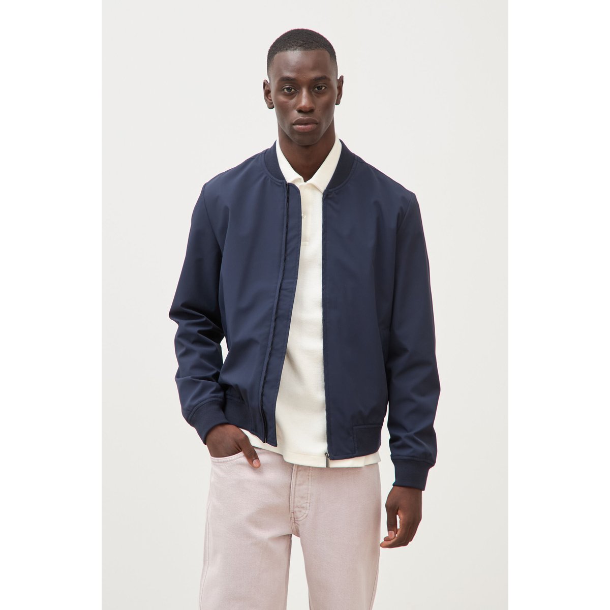 Blouson manches longues doublé bleu marine, BONOBO