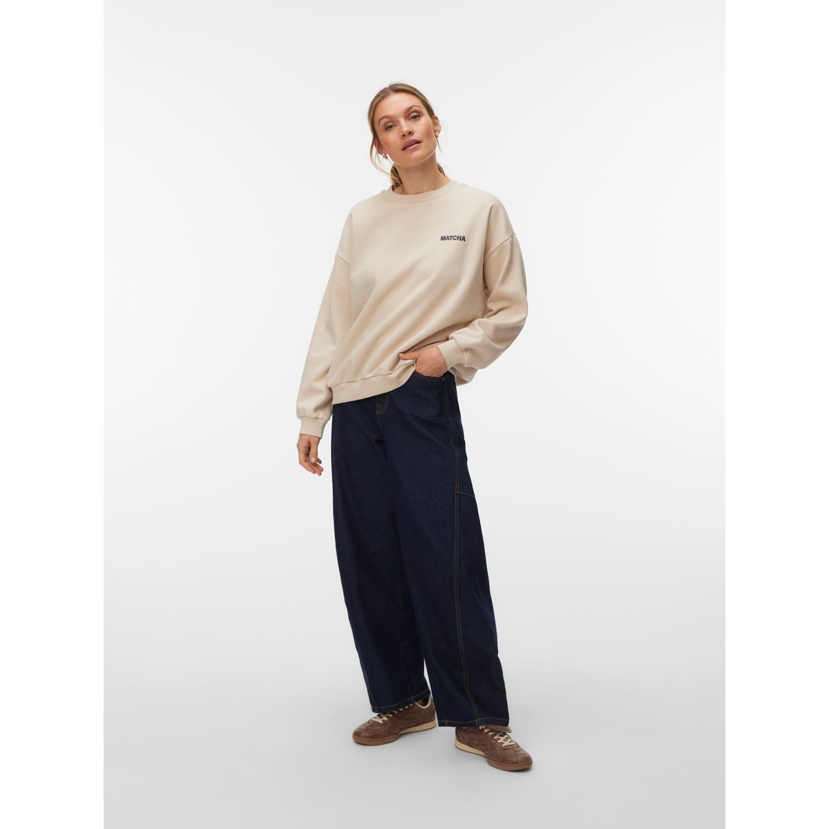 Sweat-Shirt oatmeal 1, VERO MODA