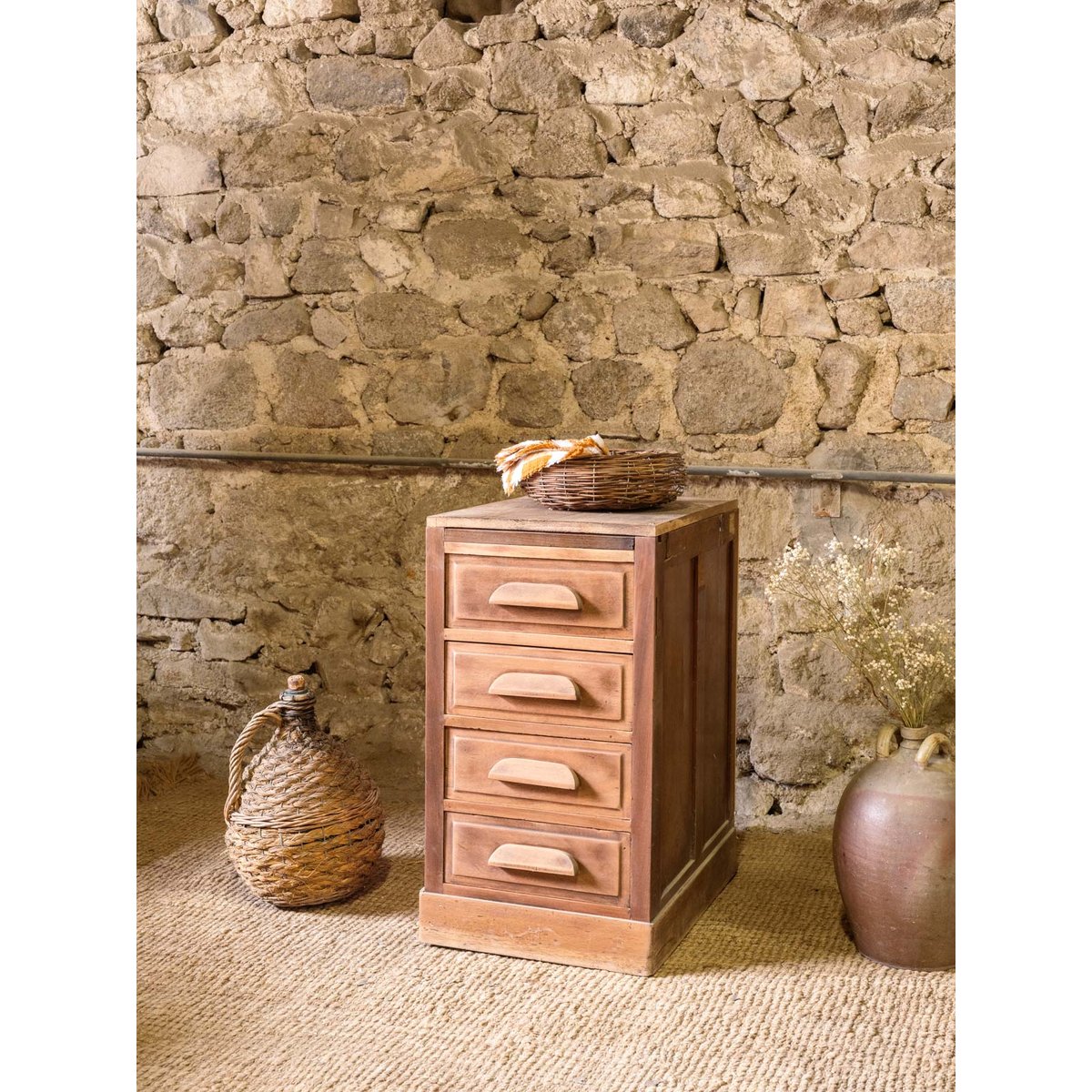 Petite commode en bois Garance N°762 - Bon état bois foncé, DEBONGOUT