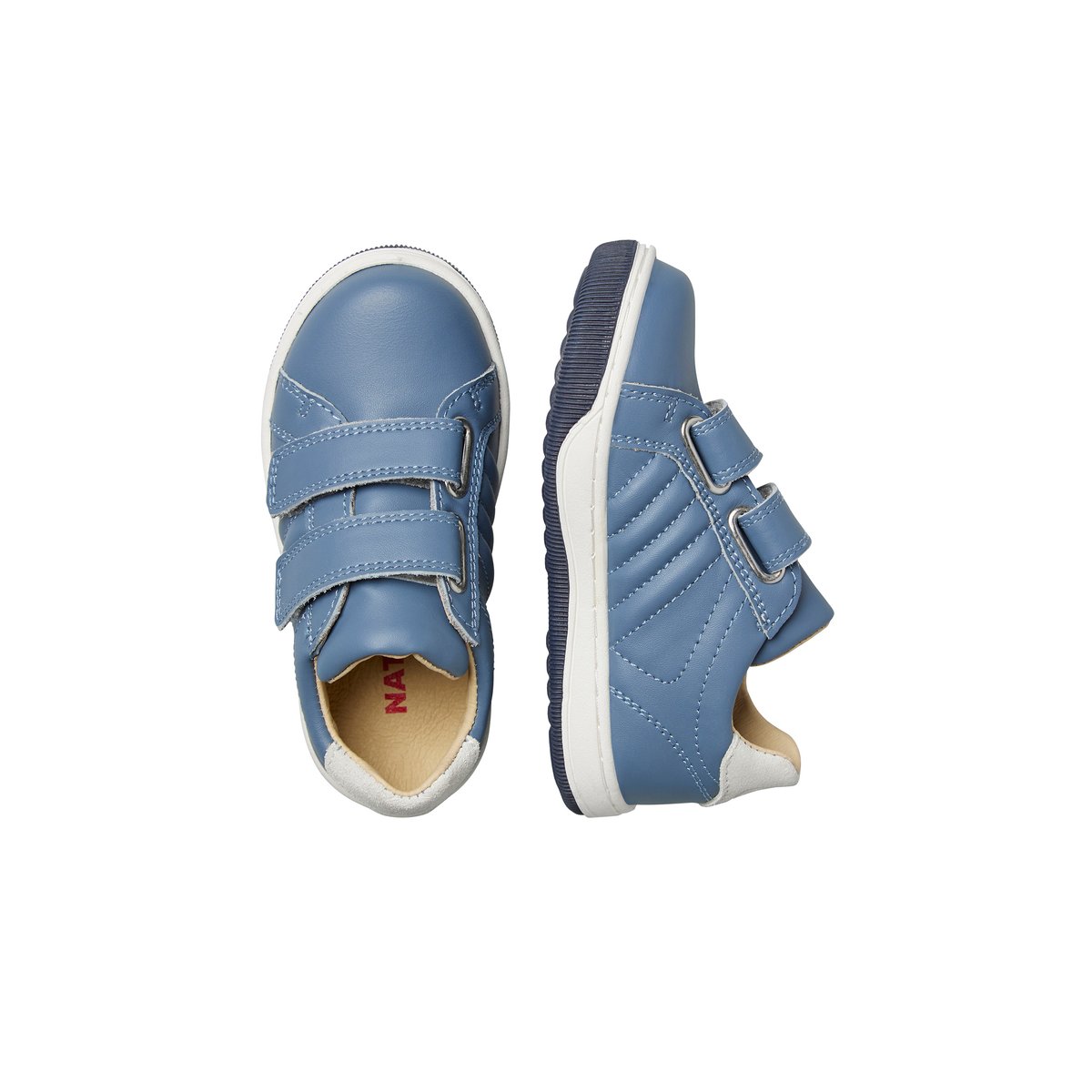 Chaussures en cuir et suède NUME VL. bleu, NATURINO