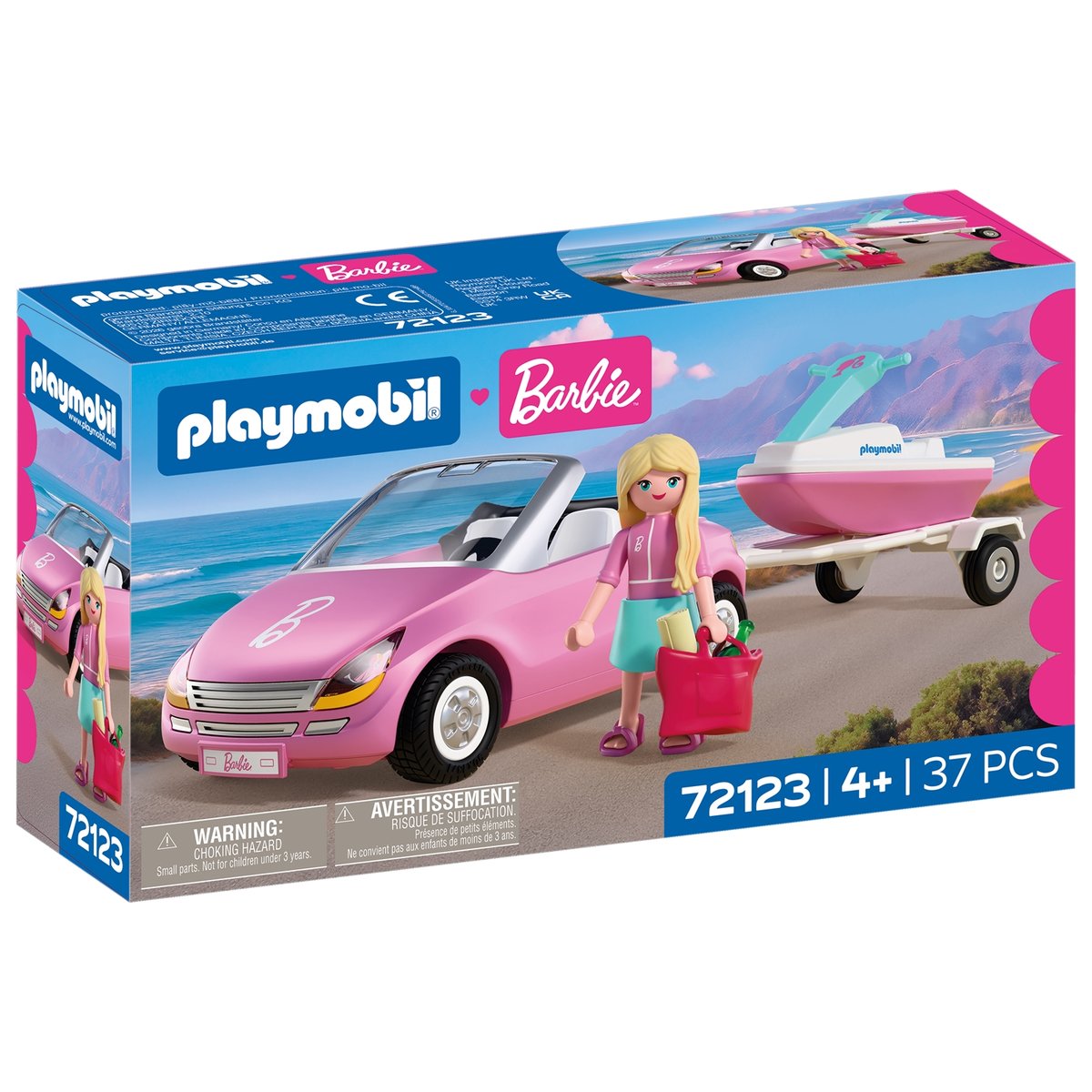 Cabriolet & scooter de mer multicolore, PLAYMOBIL