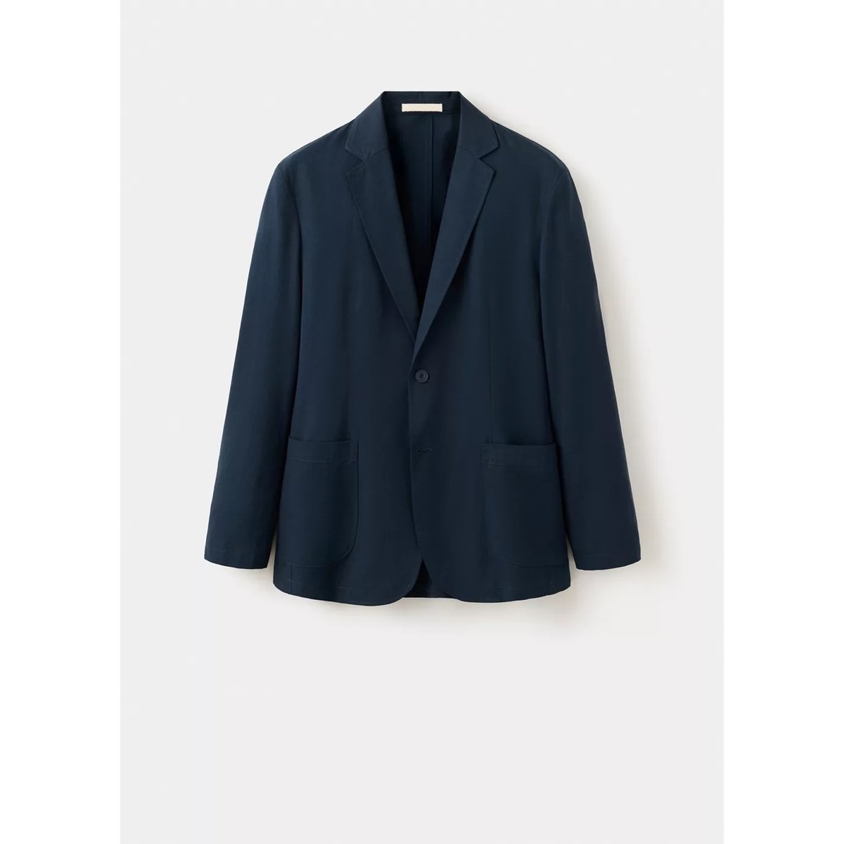 Blazer de costume slim-fit lin et lyocell bleu marine, MANGO MAN