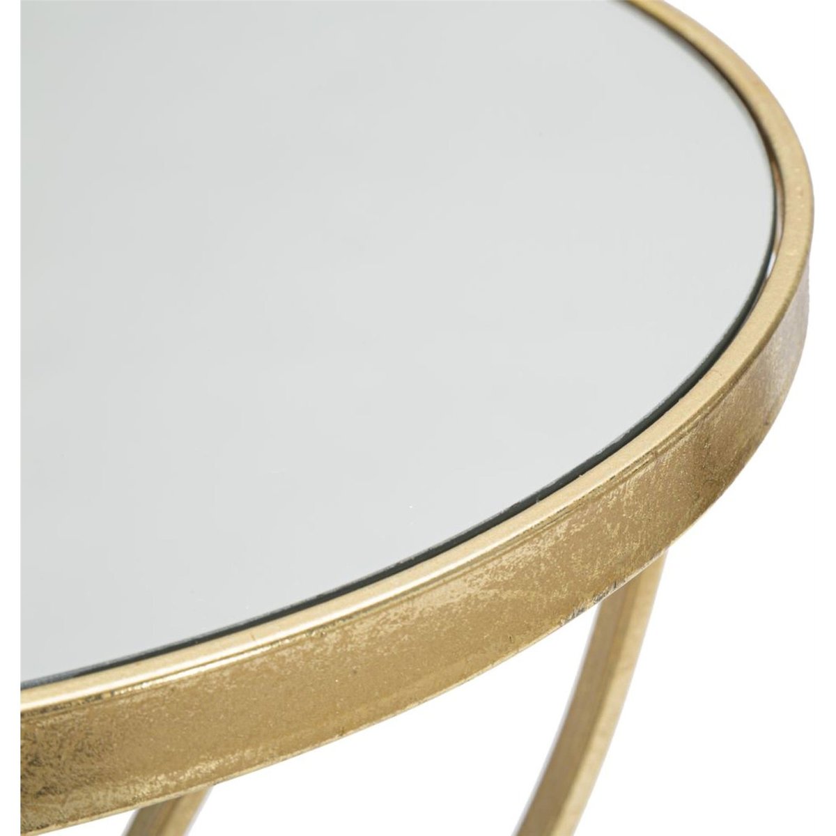 Support plante papillon plateau miroir en fer GLAM doré et argenté, RECOLLECTION
