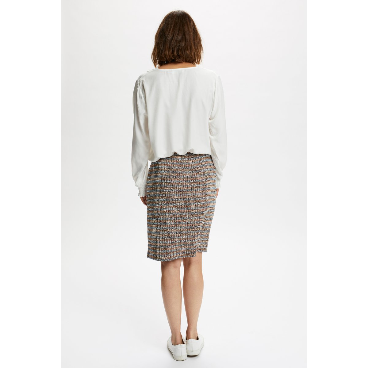 Long sleeved blouse blanc snow white, CREAM