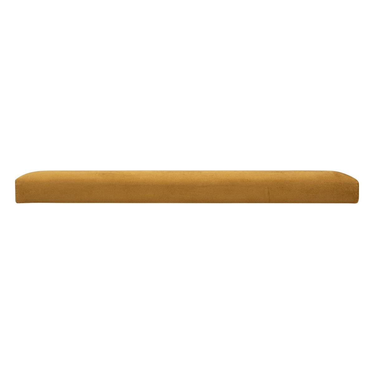 Banc coffre de rangement pliable velours LILOU ocre, ATMOSPHERA