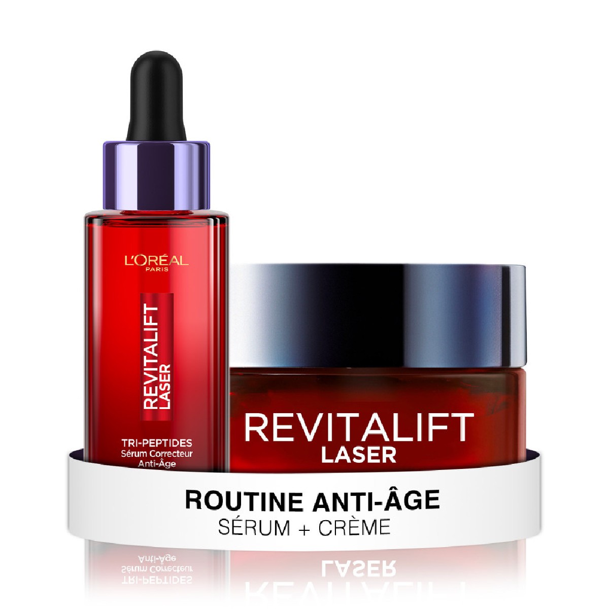 Routine Soin Revitalift Laser Soin Anti-âge 50ml + L'Oréal Paris Revitalift Laser Sérum Correcteur Anti-Âge Tri-Peptides 30ml couleur unique, L'OREAL PARIS
