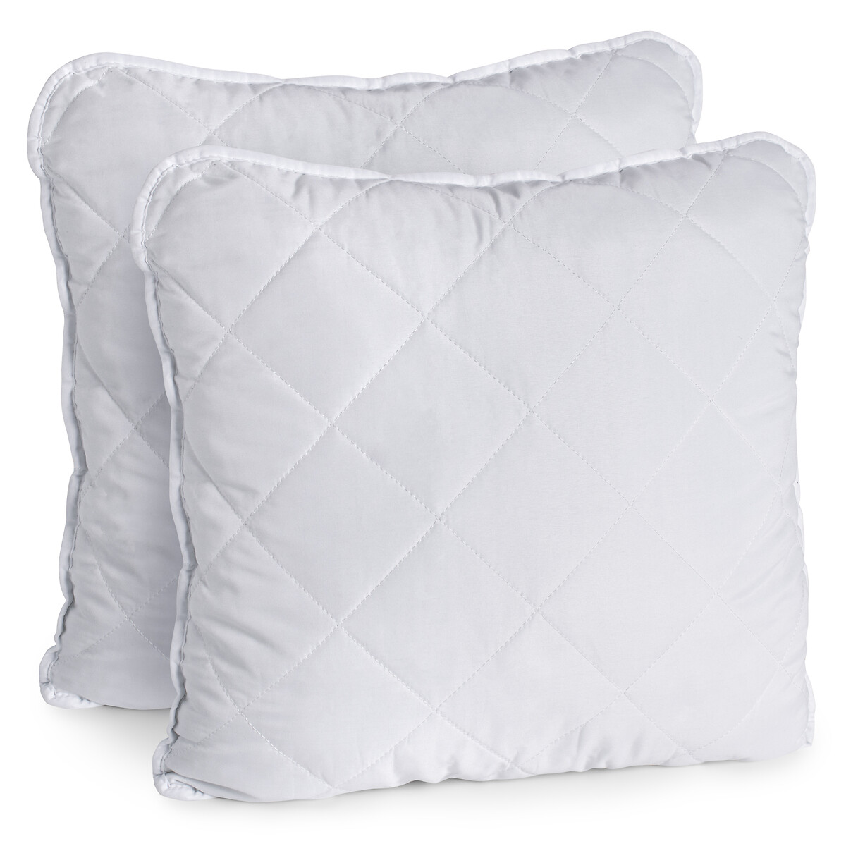 Pack of 2 Square Pillows 65x65cm white, SO'HOME