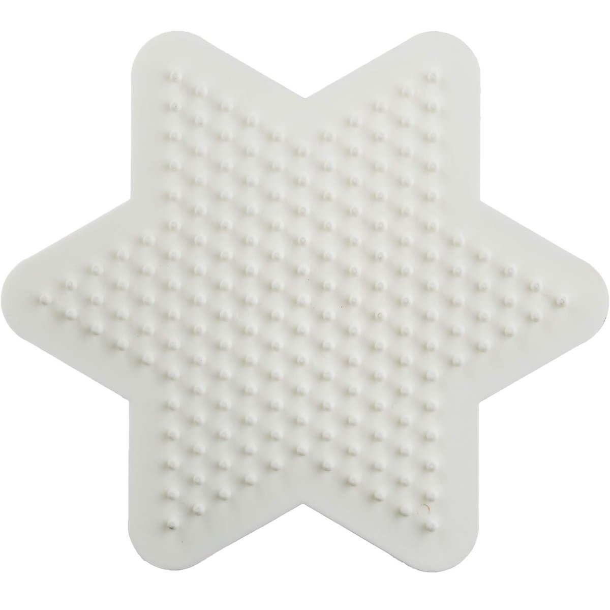 Plaque petite étoile perles plastique Midi blanc, HAMA