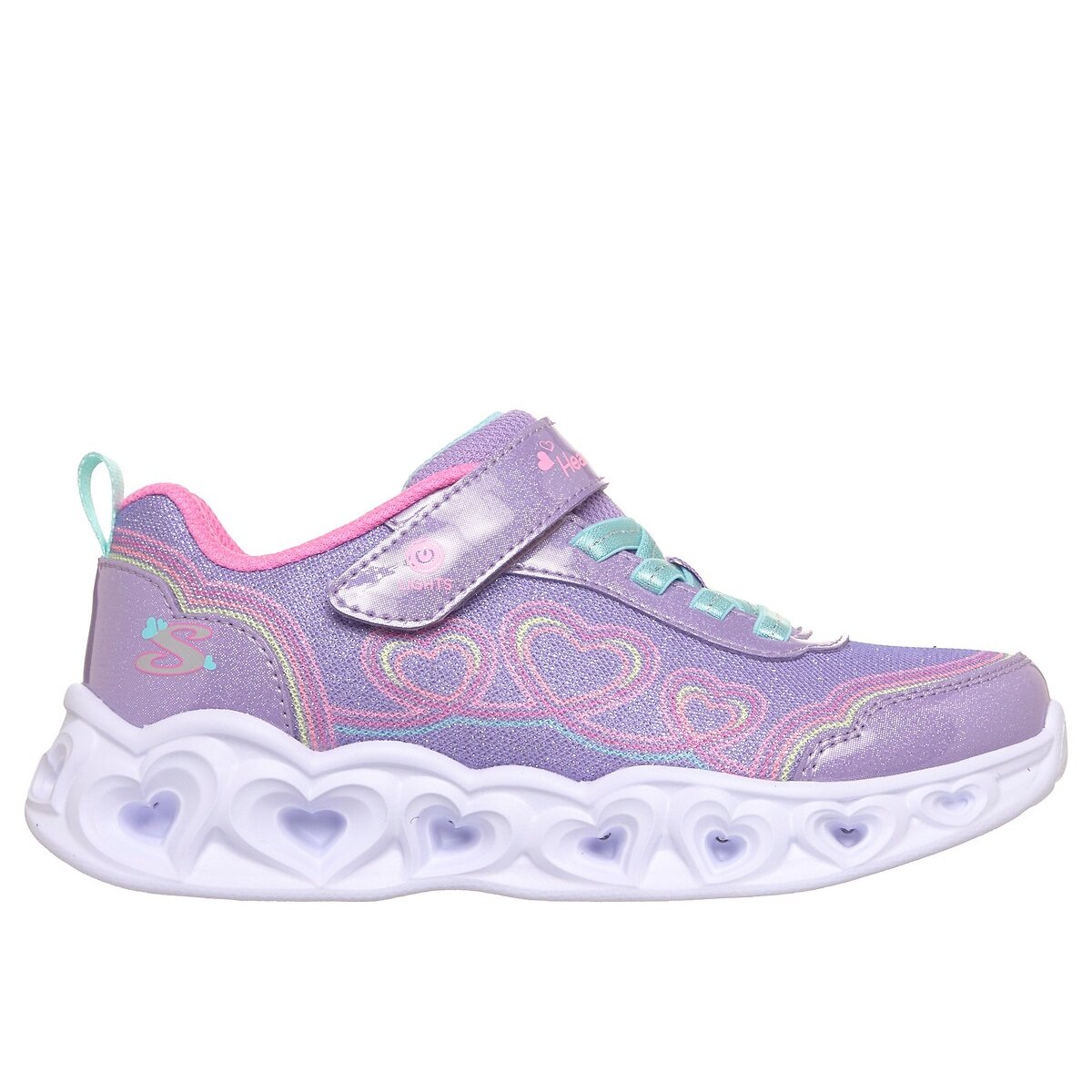Kids S Light®-Heart Lights-Bubble Trainers purple, SKECHERS