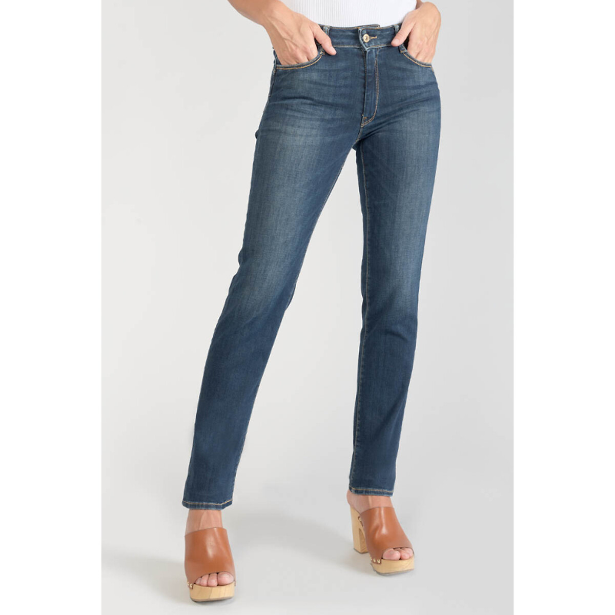Jean droit Pulp High stone brossé, LE TEMPS DES CERISES