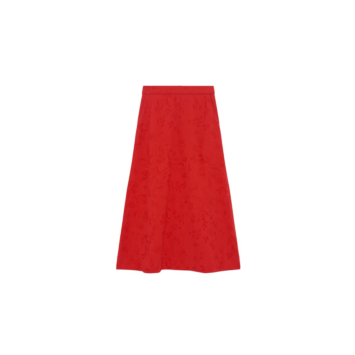 Jupe évasée fluide DIANA rouge, CAROLL