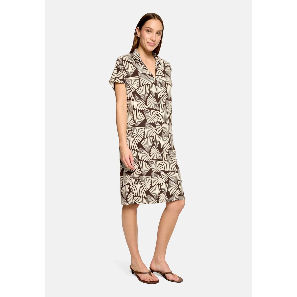 Robe d'été sans manches marron/beige, BETTY BARCLAY