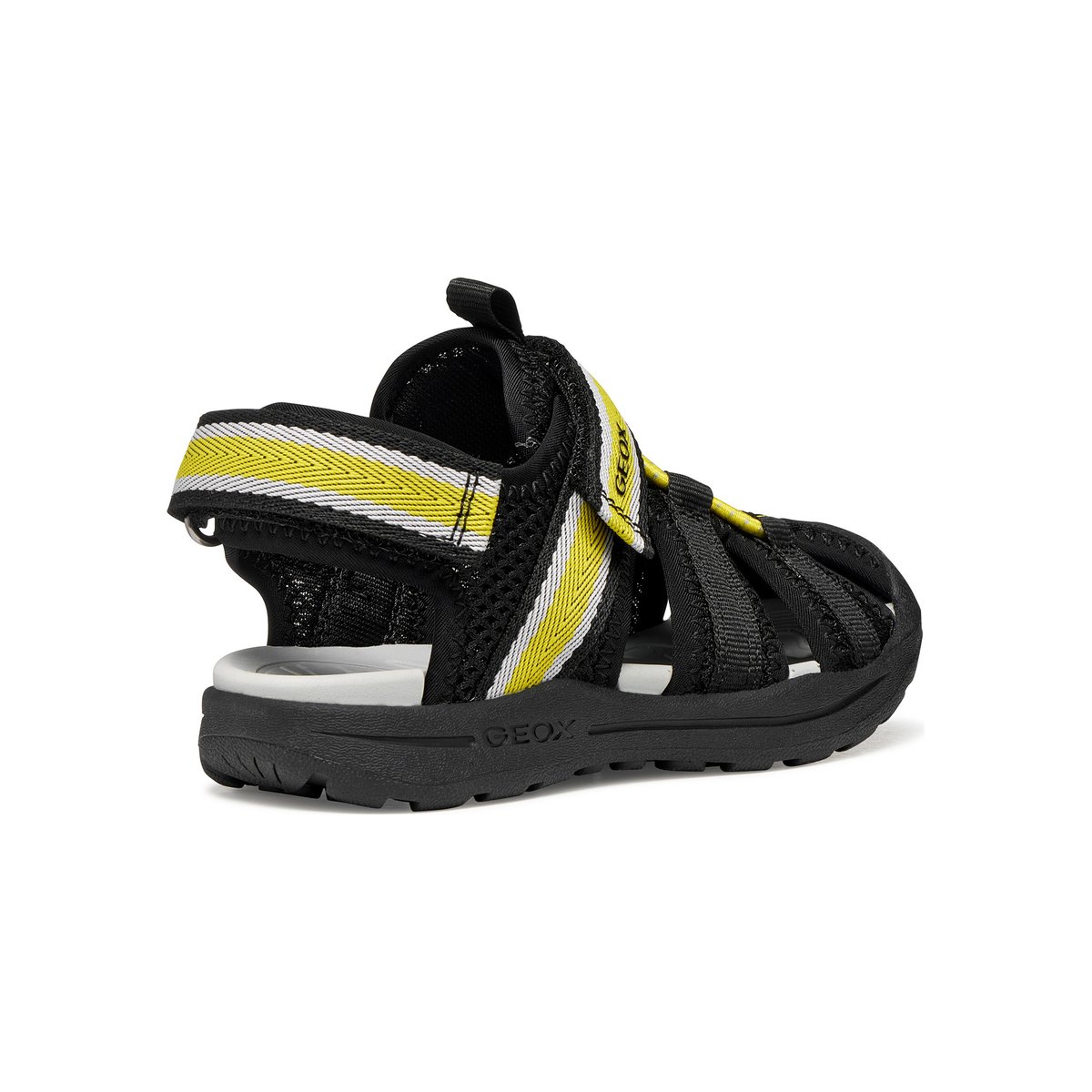 Sandales J VANIETT noir/jaune, GEOX