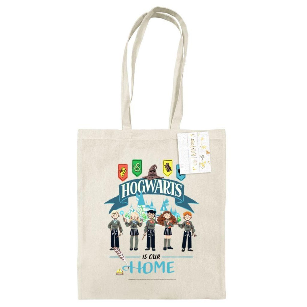 Tote bag HOGWARTS IS OUR HOME beige, HARRY POTTER