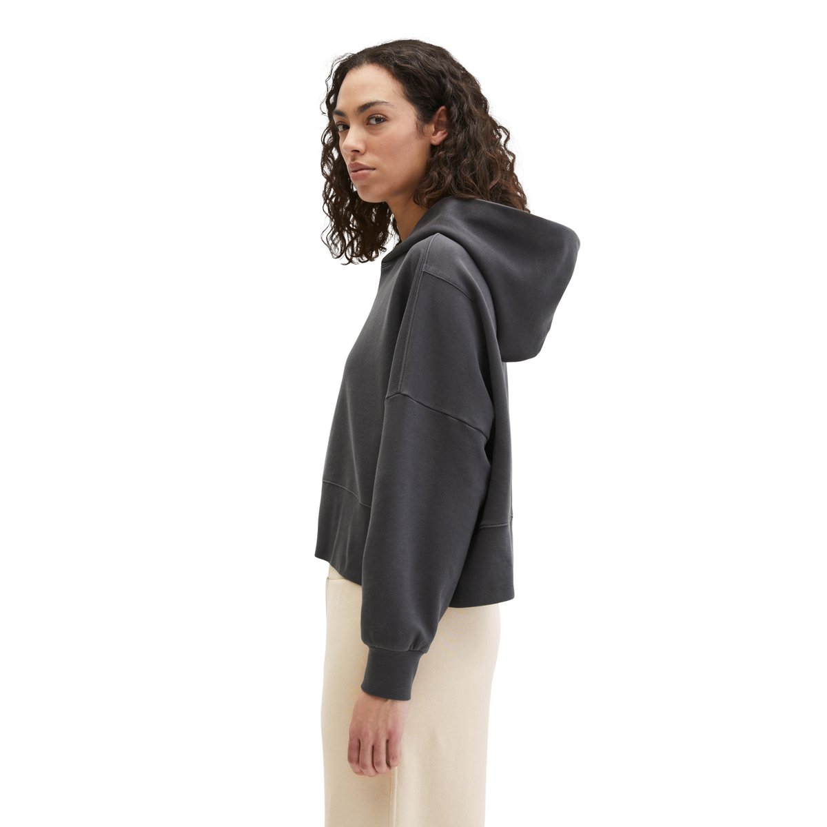 Hoodie relaxed avec du coton recyclé violet, MARC O'POLO